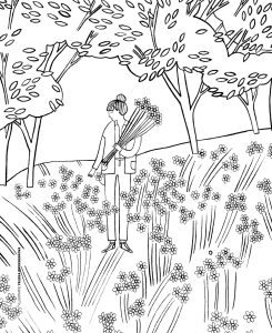 yelena bryksenkova coloring page nature