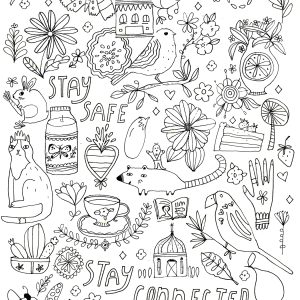 coloring page - staysafe.stayconnected Jennifer Orkin Lewis - Flow Magazine